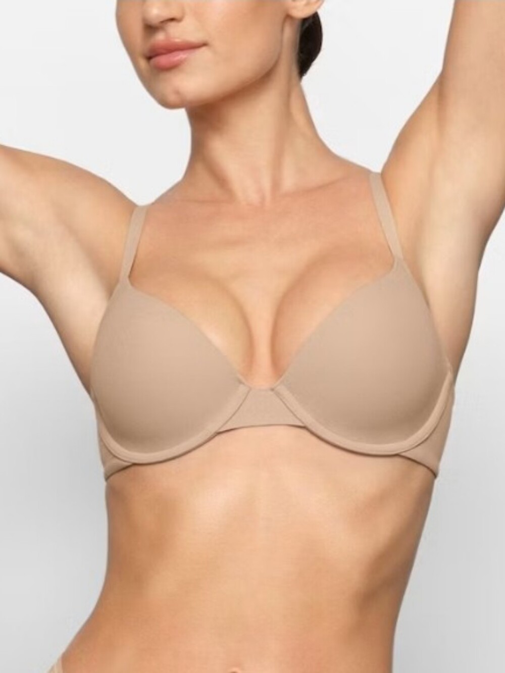 SKIMS NWT Fits Everybody T-Shirt Demi Bra In Clay 32DD